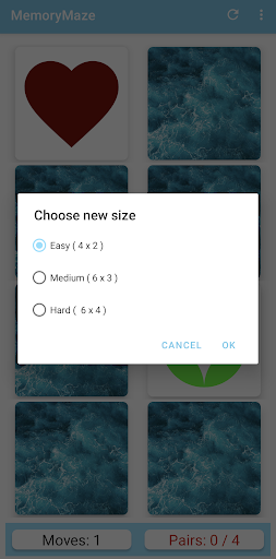 Android application MemoryMaze - Image Match Game screenshort