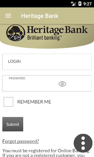 Android application Heritage Bank Topeka KS screenshort