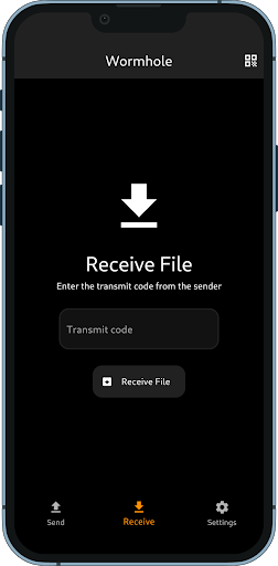 Wormhole File Transfer Screenshot 1 - AppWisp.com