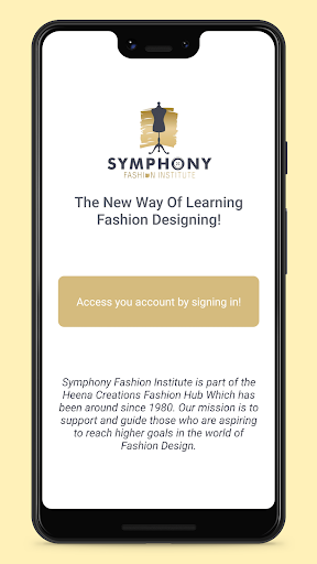 Android application Symphony Fashion Institute screenshort