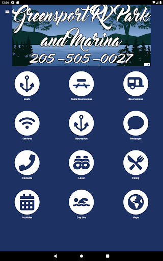 Screenshot of Greensport RV Park and Marina