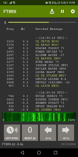 FT8RX - FT8 Decoder Screen 2