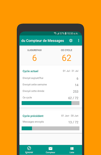 Aperçu de l'application