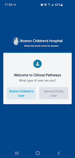 Android application BCH Clinical Pathways screenshort