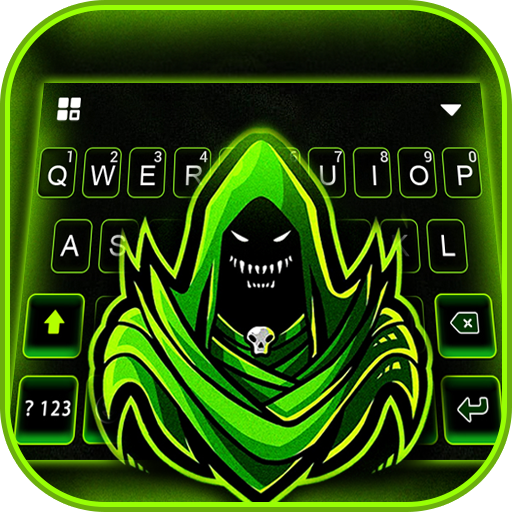 Neon Green Reaper Keyboard Bac logo