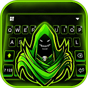 Neon Green Reaper Keyboard Background