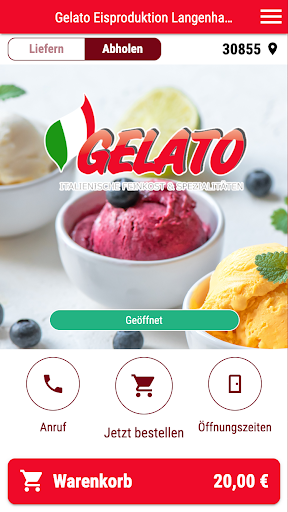 Android application Gelato Eisproduktion screenshort