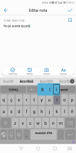 Android application Teclado Andaluz EPA for ASK screenshort