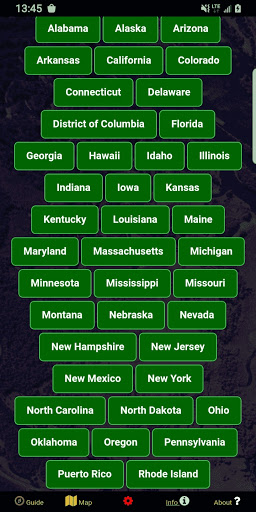 State Parks & Forests Map USA Screen 3