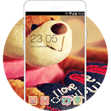 Cute Bear Love Theme: lovehearts icon