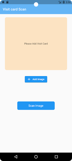 Android application Visiting Card Scan screenshort