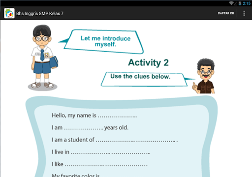 Kur 2013 SMP Kls 7 Bhs Inggris