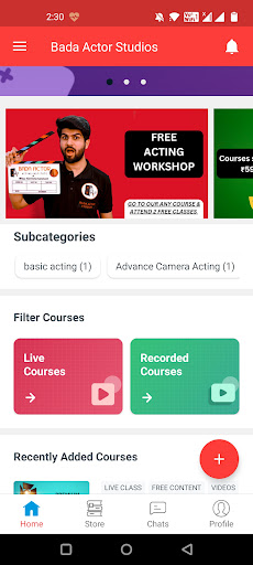 Bada Actor Studios Screen 2