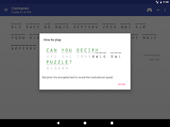 Cryptogram - puzzle quotes