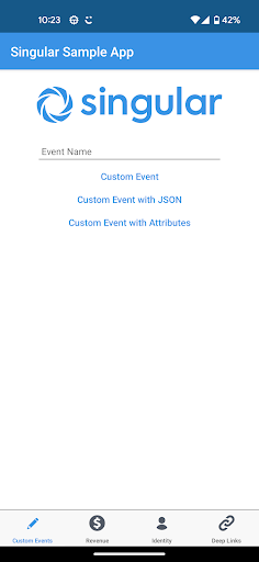 Android application Singular_Tests screenshort