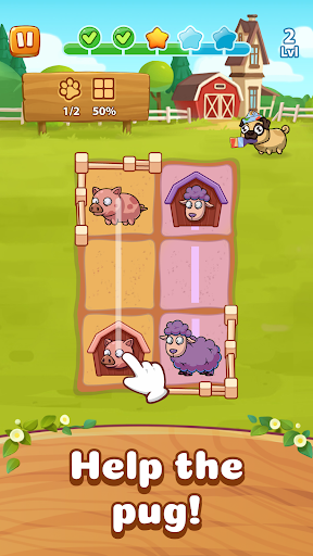 Android application Farm & Aliens: Connect Puzzle screenshort