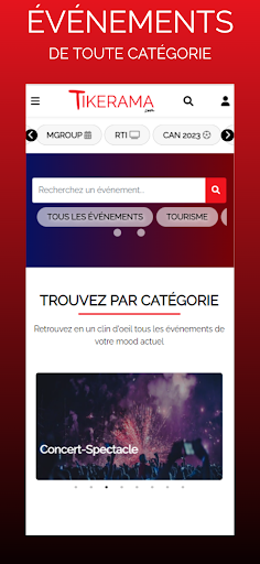 Android application Tikerama screenshort