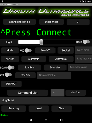 DU Remote Gauge Control Screen 3
