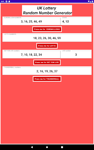 UKLotteryRandomNumberGenerator Screen 3