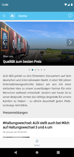 Android application ALDIgo screenshort