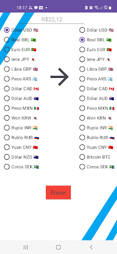 Android application Simple currency conversion screenshort