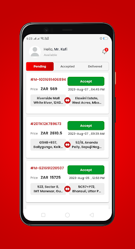 MEDEEZE Delivery Screen 2