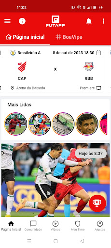 Android application FutApp | Athletico Paranaense screenshort
