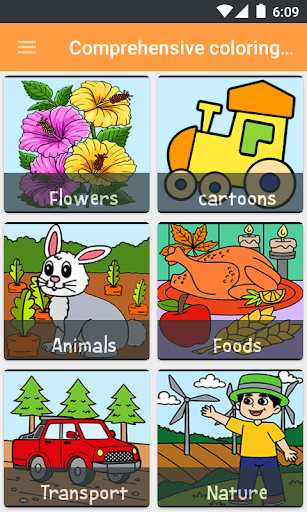Comprehensive coloring Book Screen 2