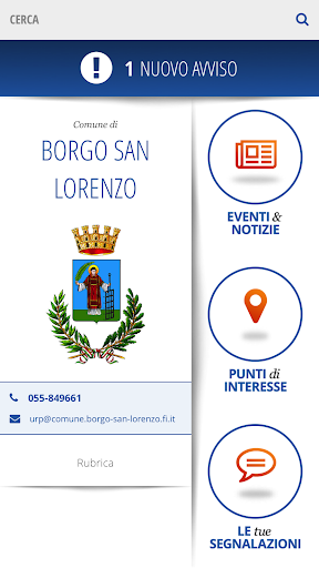 Android application Borgo San Lorenzo screenshort