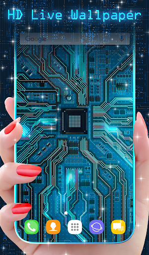 Android application Cyber Circuit Wallpaper Theme screenshort