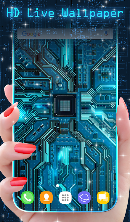 Cyber Circuit Wallpaper Theme - 5.10.45 - (Android)