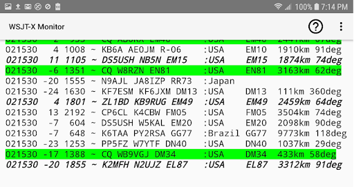 WSJT-X Monitor Screen 2