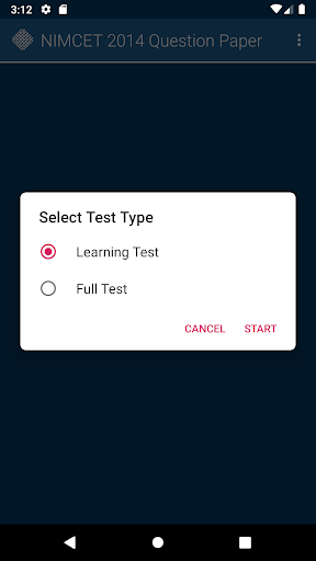 NIMCET Exam Previous Papers Screen 2