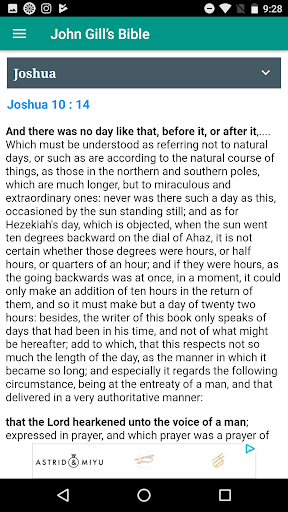Android application John Gill Bible Commentary screenshort