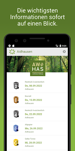 Android application Haßberge Abfall-App screenshort