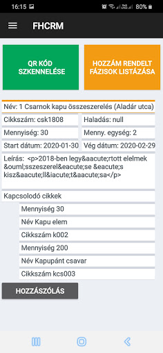 FHCRM Production Screen 2