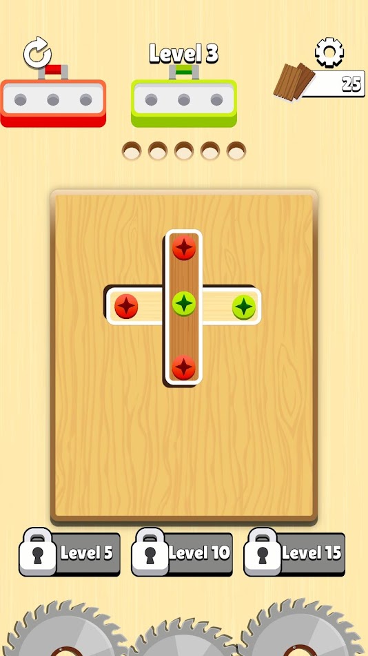 #1. Wood Screw Jam (Android) By: Big Bang Studio Ltd.