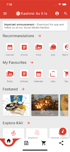 Android application KashmirAsItIs screenshort