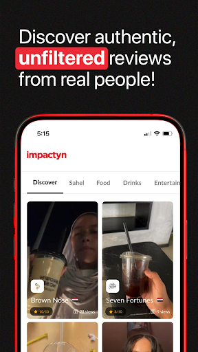 Android application Impactyn screenshort