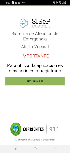 Android application Vecinos Seguros Corrientes screenshort