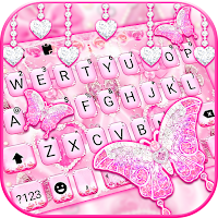 Фон клавиатуры Pink Girly Butterfly
