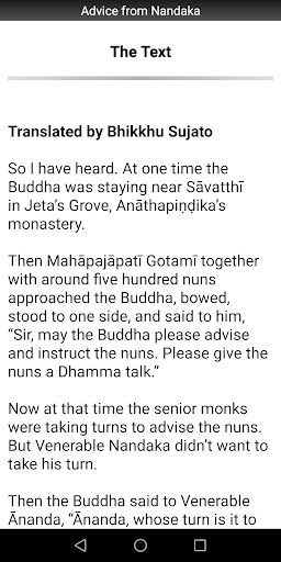 Advice from Nandaka Sutta Screen 2