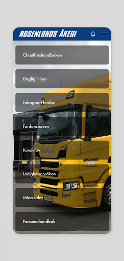 Android application Rosenlunds Åkeri screenshort
