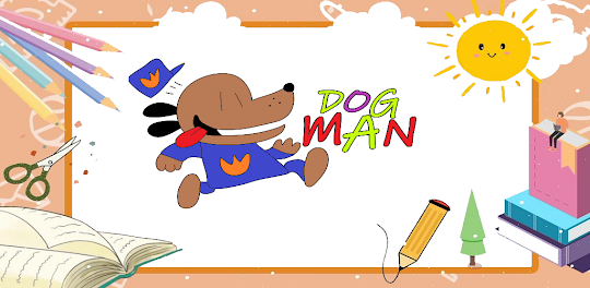 Dog Man Coloring Book