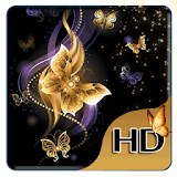 Beautiful Golden Butterfly Live Wallpaper icon