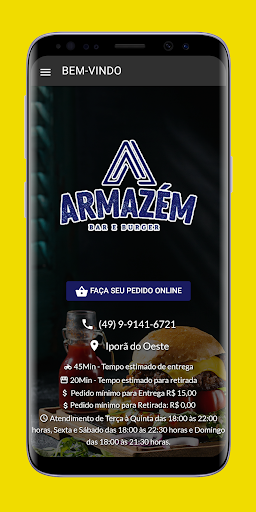 Android application Armazém Bar Burguer screenshort