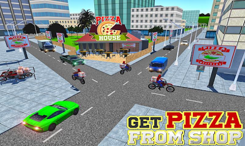 Pizza Delivery：Moto Bike Rider
