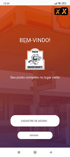 Android application Posto Bandeirante screenshort