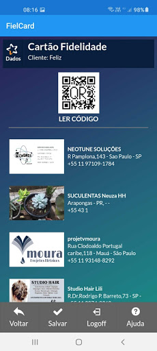 Cartão Fidelidade FielCard Screen 2