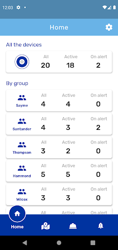 Android application Connected Helmet screenshort